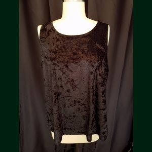 Black Velvet Tank Style Top